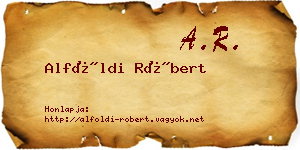 Alföldi Róbert névjegykártya