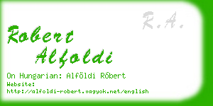 robert alfoldi business card